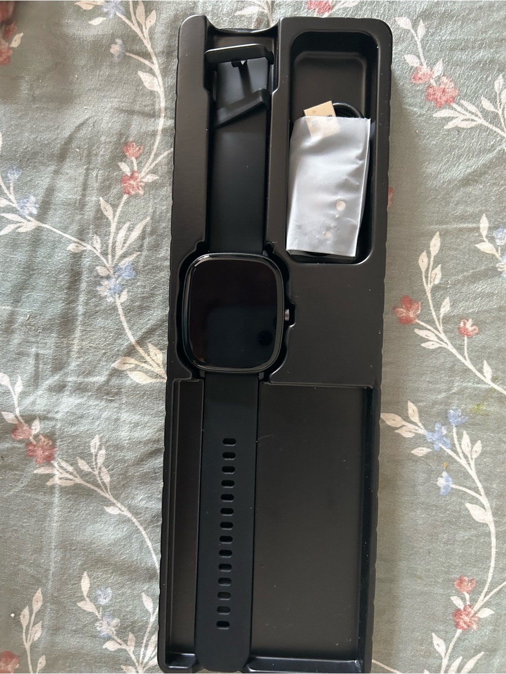 Amazon Black Smartwatch with Black Silicone Band